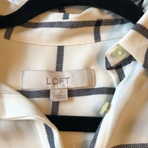 LOFT plaid blouse